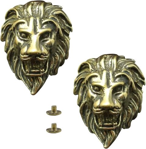 DUOLAI brass roaring lion wallet leather decorative buckle metal turnbuckle DIY leather products clothing accessories in Saudi Arabia