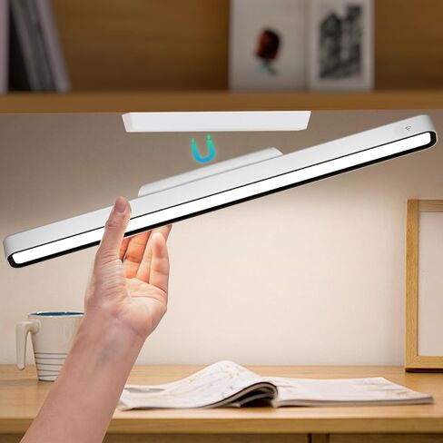 Desk Light Bar 16.5in Magnetic Rechargeable LED Light Bar, 3000K, 4500K, 6000K Color Temperature Battery Powered Under Cabinet Lighting for Desk, Home Office, Shelf, Reading in Kuwait