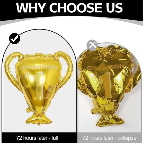10 Pcs 4D Sphere Soccer Balloons Set with Golden Championship Trophy & Star Burst Balloon - Soccer Party Decorations for World Cup Parties, Sports Theme Birthday, Football Fans Party Decoration Supply in Saudi Arabia