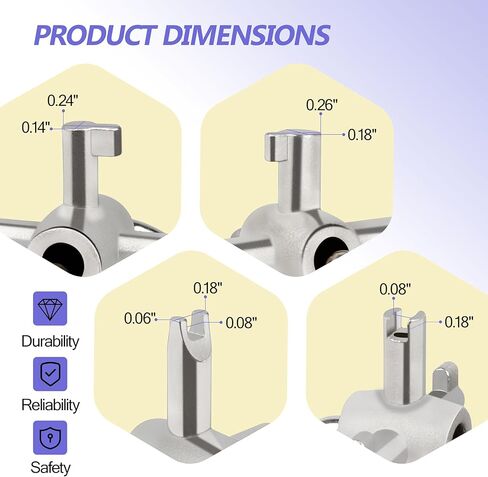 HVAC Locking Cap Key - Universal 4-Bit Multi-Use Tool for 410A & R22 Refrigerant Safety Caps, Tamper Resistant Key for Installation & Removal of HVAC Locking Caps 1 Pc in Saudi Arabia