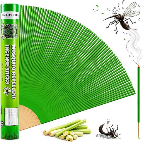 Mosquito Repellent Incense Sticks - 60 Pcs Incense Sticks for Backyard, Travel, Camping, Indoors, and Outdoor Patio in Saudi Arabia
