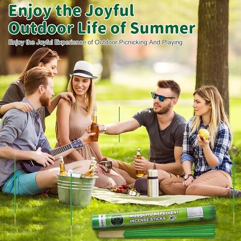 Mosquito Repellent Incense Sticks - 60 Pcs Incense Sticks for Backyard, Travel, Camping, Indoors, and Outdoor Patio in Saudi Arabia