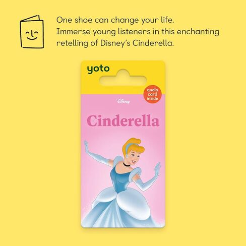 YOTO Disney Classics: Cinderella – Kids Audiobook Card for Use Player & Mini All-in-1 Audio Player, Educational Screen-Free Listening with Fun Stories for Playtime, Bedtime & Travel, Ages 4+ in Kuwait