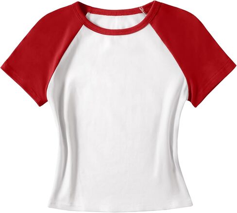 Girls Shirts Crew Neck Contrast Raglan Short Sleeve Bow Graphic Tees Cotton Casual Cute Summer Tops in Saudi Arabia