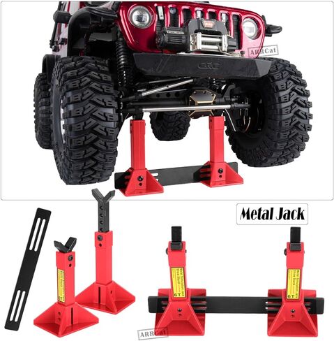 جزء ترقيات ديكور RC لـ 1/10 SCX10، Trx4/6، GEN7/8، جاك، خزان الوقود، مجرفة، فأس، سلسلة مقطورة/خطاف/حبل/مستقبل/حبل قوة مرن، هوائي، زجاجة نيتروجين، سلم، لوحة الاسترداد، أحمر in Saudi Arabia