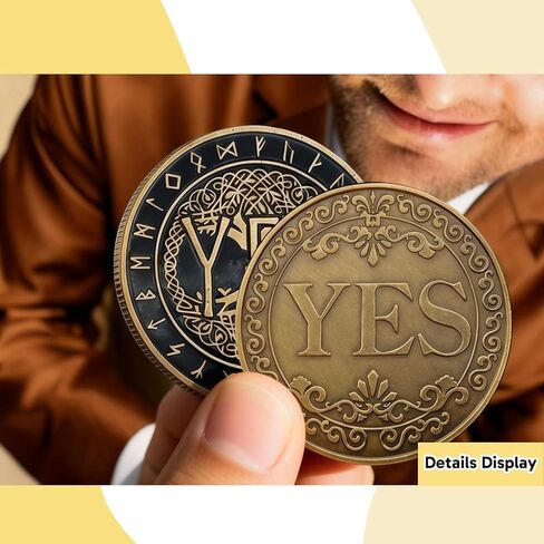 قطعتان من عملة التحدي، نعم لا عملة، عملة صانع القرار، مجموعة عملات معدنية مزدوجة الجوانب مع حقيبتين لتخزين العملات المعدنية، لعبة ممتعة للحفلات، صانع اختيار سهل الوجه in Kuwait