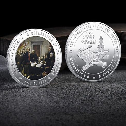 U.S. Military Challenge Coin 1776 Declaration of Independence Commemorative Coin Presidential Day Collectible Coin US Coins for Collectors US Military Challenge Coins Commemorative Coins Gift(1776) in Saudi Arabia