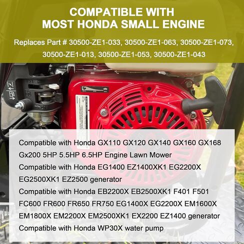 ملف إشعال GX160 مع قابس شرارة F6TC لهوندا GX110 GX120 GX140 GX200 Predator 212cc 224cc 5.5HP 6.5HP محركات، مناسب لمحرك Coleman CT200u والمزيد، استبدل 30500-ZE1-033 in Kuwait