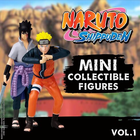 P.M.I. Naruto Shippuden Collectible Mini Figures 12 Pack Deluxe Box | Anime Toy Set Featuring Team 7 Ninjas, Akatsuki, Legendary Sannin & Hidden Rare Shinobi (Assortment A) in Saudi Arabia