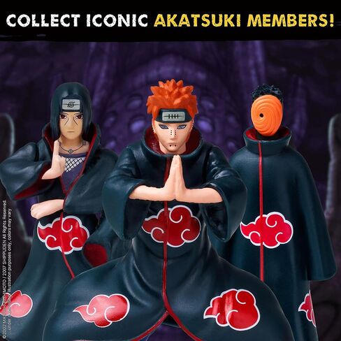 P.M.I. Naruto Shippuden Collectible Mini Figures 12 Pack Deluxe Box | Anime Toy Set Featuring Team 7 Ninjas, Akatsuki, Legendary Sannin & Hidden Rare Shinobi (Assortment A) in Saudi Arabia