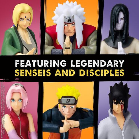 P.M.I. Naruto Shippuden Collectible Mini Figures 12 Pack Deluxe Box | Anime Toy Set Featuring Team 7 Ninjas, Akatsuki, Legendary Sannin & Hidden Rare Shinobi (Assortment A) in Saudi Arabia