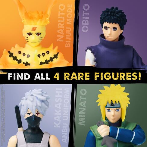 P.M.I. Naruto Shippuden Collectible Mini Figures 12 Pack Deluxe Box | Anime Toy Set Featuring Team 7 Ninjas, Akatsuki, Legendary Sannin & Hidden Rare Shinobi (Assortment A) in Saudi Arabia