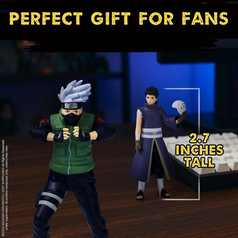 P.M.I. Naruto Shippuden Collectible Mini Figures 12 Pack Deluxe Box | Anime Toy Set Featuring Team 7 Ninjas, Akatsuki, Legendary Sannin & Hidden Rare Shinobi (Assortment A) in Saudi Arabia