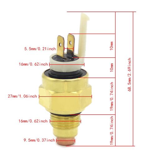 مفتاح حراري لمروحة الرادياتير متوافق مع Yamaha 2EL-82560-00 3LN-82560-01، من أجل Yamaha 3LN-82560-00 47X-82560-00، من أجل Yamaha GTS1000 1993-1998 من أجل Yamaha VMAX12، من أجل Yamaha XVZ1300 in Kuwait