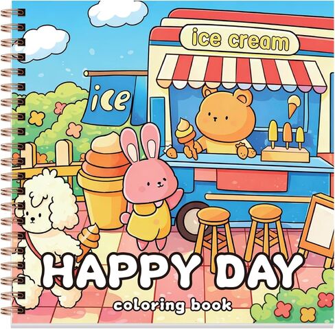 Tlenpo Adult Coloring Book for Women, 30 Pages Cute Bear Pattern Single-Sided, Spiral Bound Lay-Flat, Gifts Arts and Crafts for Women to Relax in Saudi Arabia