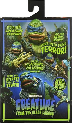 Universal Monsters/Teenage Mutant Ninja Turtles - شخصية مجسمة بمقياس 7 بوصات - ليوناردو كمخلوق in Kuwait
