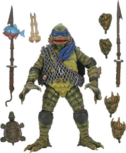 Universal Monsters/Teenage Mutant Ninja Turtles - شخصية مجسمة بمقياس 7 بوصات - ليوناردو كمخلوق in Kuwait