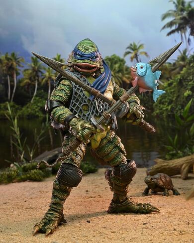 Universal Monsters/Teenage Mutant Ninja Turtles - شخصية مجسمة بمقياس 7 بوصات - ليوناردو كمخلوق in Kuwait