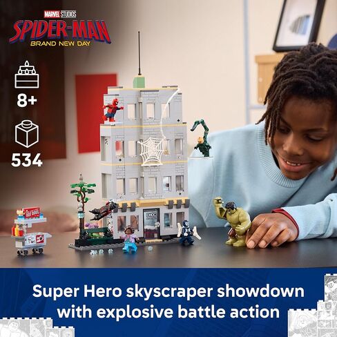 LEGO Marvel Spider-Man vs Hulk Epic Clash - Super Hero Building Toy for Boys & Girls, Ages 8+ - Includes 5 Minifigures & Hulk Figure - Spider-Man Toy for Fans - Gift for Birthdays - 76350 in Kuwait