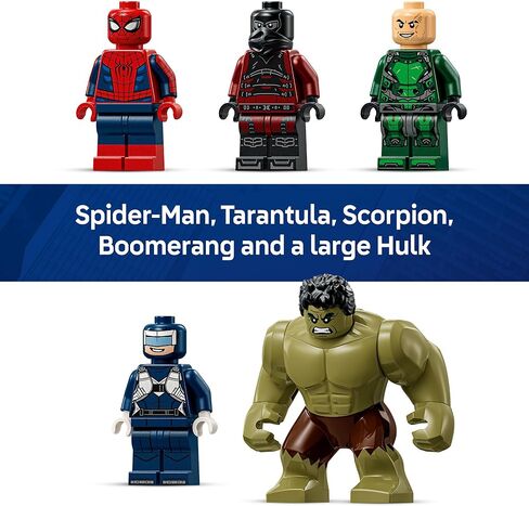 LEGO Marvel Spider-Man vs Hulk Epic Clash - Super Hero Building Toy for Boys & Girls, Ages 8+ - Includes 5 Minifigures & Hulk Figure - Spider-Man Toy for Fans - Gift for Birthdays - 76350 in Kuwait