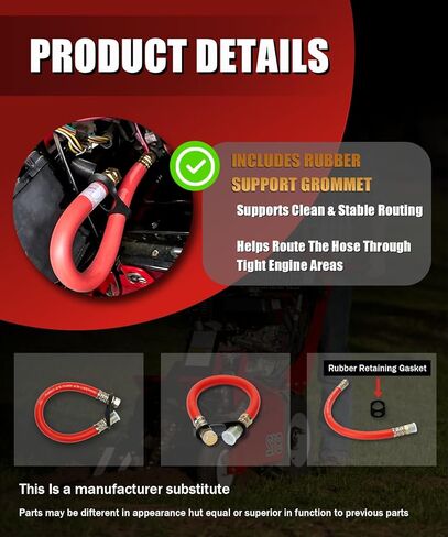 3/8" NPT Oil Drain Hose STAN1438 Replacement 14 Inch Engine Oil Drain Hose Heavy Duty Brass Fitting Reinforced Rubber Fits Tecumseh Kohler Briggs Riding Mower Lawn Tractor in Saudi Arabia