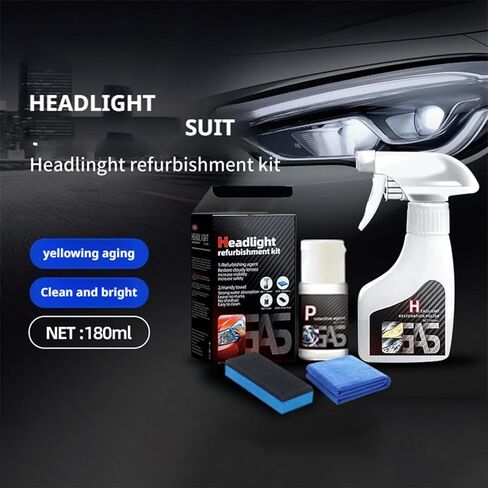 Headlight Restoration Kit, Headlights Cleaner, Automotive Headlight Restoration Kits, Multifunctional Car Headlights Polishing for All Vehicle Types (1 Set) in Saudi Arabia