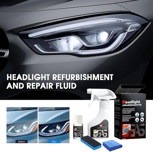 Headlight Restoration Kit, Headlights Cleaner, Automotive Headlight Restoration Kits, Multifunctional Car Headlights Polishing for All Vehicle Types (1 Set) in Saudi Arabia