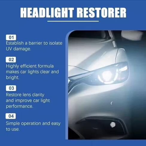 Headlight Restoration Kit, Headlights Cleaner, Automotive Headlight Restoration Kits, Multifunctional Car Headlights Polishing for All Vehicle Types (1 Set) in Saudi Arabia