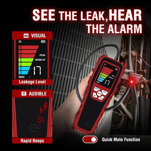 Refrigerant Leak Detector, ALD-200+ HVAC Freon Sniffer A1 A2L A3 & Low-GWP Compatible, Smart Semiconductor Sensor with 0.14 oz/yr Sensitivity, 2026 Updated, Professional AC Sniffer in Saudi Arabia
