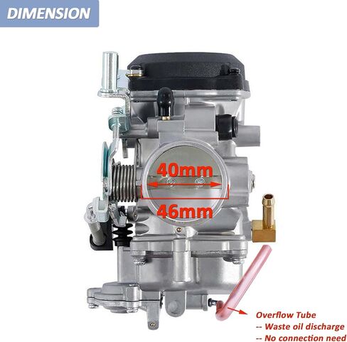 مكربن ​​CV40 لـ Harley Davidson HD Sportster XL 883 1200/ Softail/Touring/Dyna FXR/Road King Carb 27421-99A (مع فلتر الوقود + شمعة الإشعال + الطائرات) in Kuwait