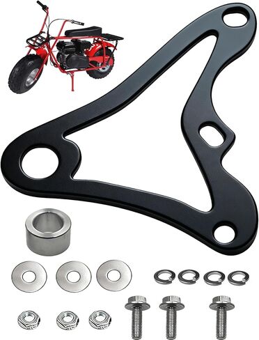 Hydraulic Brake Caliper Bracket Kit for Mini Bike Motorcycle, Compatible with Monster Mega Moto MMB80 80cc MMB105 105cc Coleman RB100 Realtree RT100, Black Bracket with Hardware in Saudi Arabia