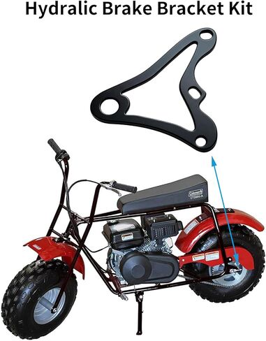 Hydraulic Brake Caliper Bracket Kit for Mini Bike Motorcycle, Compatible with Monster Mega Moto MMB80 80cc MMB105 105cc Coleman RB100 Realtree RT100, Black Bracket with Hardware in Saudi Arabia