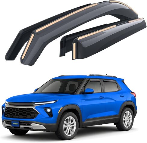 Goodyear Shatterproof in-Channel Window Deflectors for Chevrolet (Chevy) Trailblazer 2021-2024, Rain Guards, Window Visors for Cars, Vent Deflector, Car Accessories, 4 pcs - GY007914 in Saudi Arabia