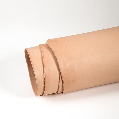 WUTA Full Grain Natural Vegetable Tanned Cowhide DIY Pre-Cut Vachetta Leather Genuine Leather Craft Material Handmade Bag Wallet (Natural, Irregular 1 feet) in Saudi Arabia