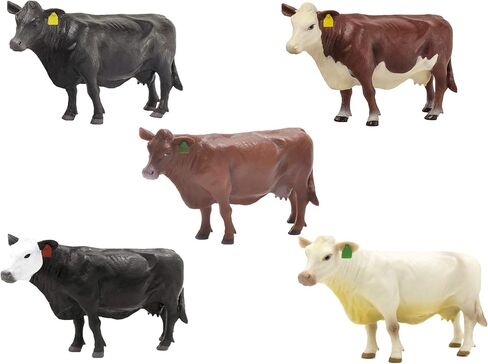 Little Buster Toys Cow Set - 5 Pack; Black Angus, Hereford, Red Angus, White Face Angus, Charolais; Get All Your Cows in one Deal! in Saudi Arabia