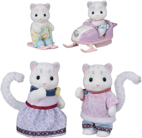 Sylvanian Families - 5814 Snow Leopard Family, Playset with Animal Figure, Velvety Animal Figures, Leopards, Toys for Children Aged 3 and Up in Saudi Arabia