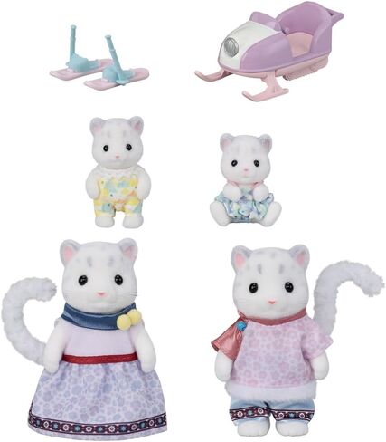 Sylvanian Families - 5814 Snow Leopard Family, Playset with Animal Figure, Velvety Animal Figures, Leopards, Toys for Children Aged 3 and Up in Saudi Arabia