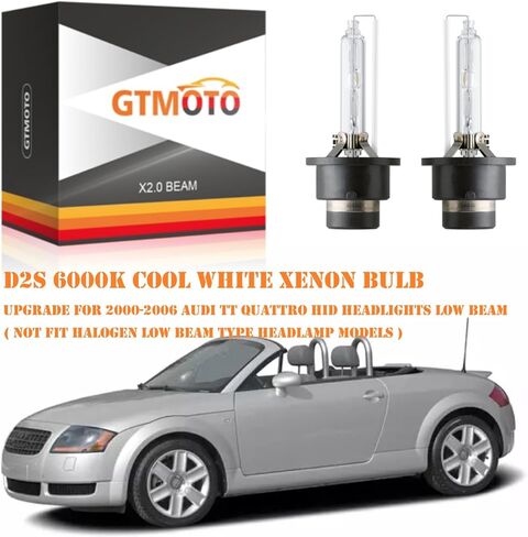 لـ 1998-2005 2006 2007 2008 Audi A6 A8 المصابيح الأمامية D2S زينون HID لمبة، S8 S6 C6 Quattro مصباح أمامي لجهاز العرض شعاع منخفض متكيف، 6000K أبيض ساطع بديل للضوء OEM 35W D2SC1، عبوتان in Kuwait
