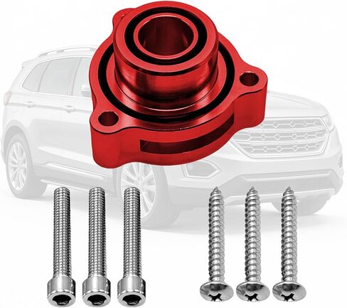 محول صمام النفخ BOV قطع غيار السيارات مناسب لسيارات Ford Fiesta Mustang Fusion Edge Escape Transit Bronco 1.5L 1.6L 2.0L 2.3L 2.7L المزيد من النماذج، مناسب لـ EcoBoost Turbo - CNC Billet Aluminium Red in Kuwait
