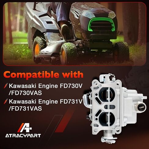 المكربن ​​متوافق مع محركات كاواساكي FD730V FD730VAS FD731V FD731VAS، يستبدل الكربوهيدرات #15003-2972،15003-2974، 15004-2063، مع حشوات ومشابك فلتر الوقود لمضخة الوقود in Kuwait