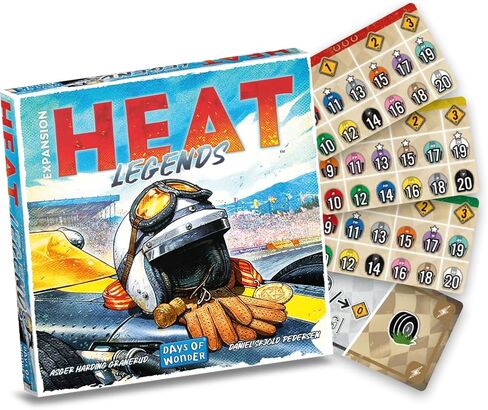Asmodee Heat: Legends Board Game Expansion - 6 برامج تشغيل أوتوماتيكية جديدة للعب الفردي ومتعدد اللاعبين، متعة عائلية للأطفال والكبار، للأعمار من 10 سنوات فما فوق، 1-5 لاعبين، 60 دقيقة من اللعب in Kuwait