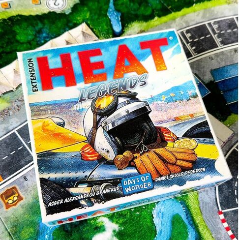 Asmodee Heat: Legends Board Game Expansion - 6 برامج تشغيل أوتوماتيكية جديدة للعب الفردي ومتعدد اللاعبين، متعة عائلية للأطفال والكبار، للأعمار من 10 سنوات فما فوق، 1-5 لاعبين، 60 دقيقة من اللعب in Kuwait