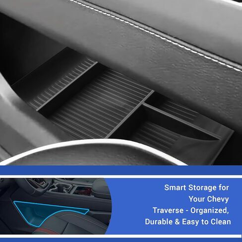 صينية تنظيم وحدة التحكم المركزية السفلية من EDBETOS متوافقة مع الملحقات الداخلية 2024 2025 2026 Chevy Traverse، ومسند الذراع السفلي لصندوق التخزين، ودرج إدراج للمفاتيح، والمحفظة (ليست لعام 2024 محدود) in Kuwait