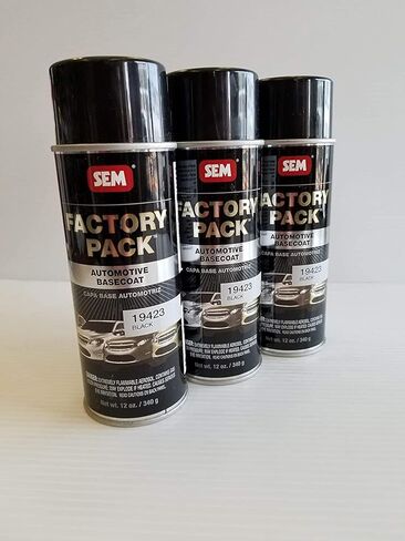 SEM 19423 Factory Pack-GM WA8555 BLACK-12 oz. Aerosol Pack of (3) Automotive Exterior Base Coat Paint in Saudi Arabia