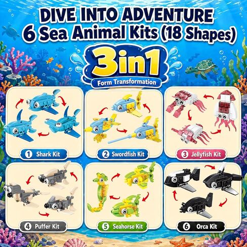 Party Favors for Kids 30 Pack, 90 Kinds of Dinosaur Block Ocean & Land Animal Building Blocks Sets for Classroom Gifts Prizes Goodie Bag Fillers Birthday Gift Exchange for Boys Girls 6+ in Saudi Arabia