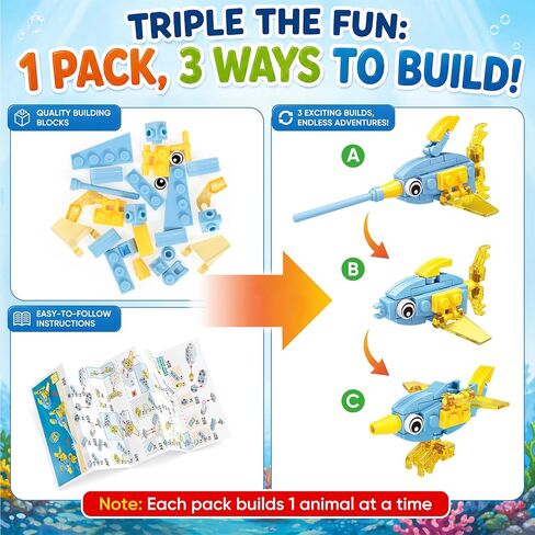Party Favors for Kids 30 Pack, 90 Kinds of Dinosaur Block Ocean & Land Animal Building Blocks Sets for Classroom Gifts Prizes Goodie Bag Fillers Birthday Gift Exchange for Boys Girls 6+ in Saudi Arabia