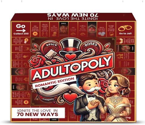 Adultopoly Couples Board Game - Romantic Date Night Game for Partners, Fun Relationship Building Activity, Anniversary and Valentine's Day Gifts for Him or Her in Saudi Arabia