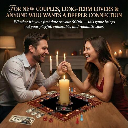 Adultopoly Couples Board Game - Romantic Date Night Game for Partners, Fun Relationship Building Activity, Anniversary and Valentine's Day Gifts for Him or Her in Saudi Arabia