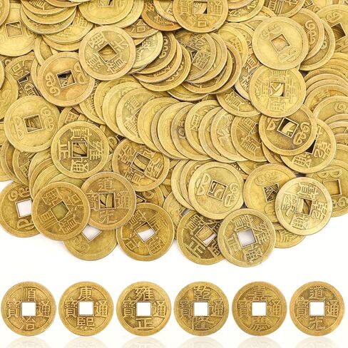 160 Pcs Chinese Lucky Coins, Lunar New Year Feng Shui Coins Chinese I-Ching Coins Ancient Qing Dynasty Coin Ornament for Wealth Fortune in Kuwait