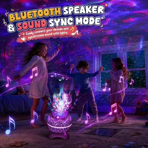 Rossetta Galaxy Projector Karaoke Machine for Kids, Rechargeable Star Projector with Wireless Microphone, Bluetooth Speaker, Night Light Projector for Bedroom, Christmas Birthday Gifts for Kids Teens in Saudi Arabia